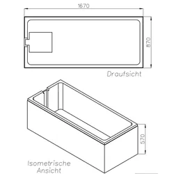 Neuesbad Wannenträger für Hoesch Zero 170x90 SW14561