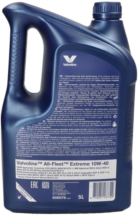 Motoröl VALVOLINE 908709 All Fleet EXTREME 10W40 5L