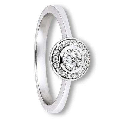 Silberring ONE ELEMENT "Zirkonia Ring aus 925 Silber" Gr. 60, silber, Fingerringe, Damen, 60,mit Zirkonia, Silber 925 (Sterlingsilber), Silberring, Feine Gestaltung – ein Sinnbild mit ruhiger Eleganz