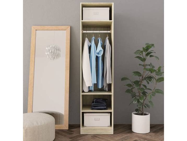 Bon plan  Meuble Penderie Dressing - JILI HOT - Garde-robe Chêne sonoma 50x50x200cm - Bois d'ingénierie Thome9112640