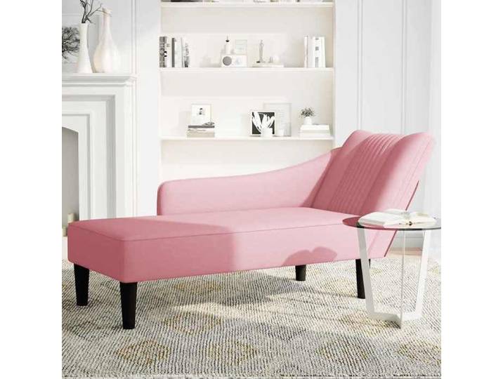 Best2026@velours Fauteuil Relax SHIELDPRO® - Siège maximal: 110 kg - Fauteuil long avec accoudoir droit rose - pour salon6789