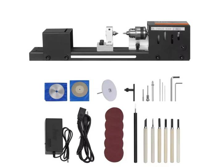 Mini tour à bois Machine110V-220V 96W, accessoires de Machine 7 vitesses S pour bricolage, perceuse à bois, outil rotatif
