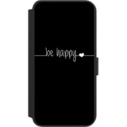 Nivocase Klapphülle für Samsung Galaxy S23+ Handyhülle aus Kunst Leder NIVOflip schwarz Glück Sprüche (Samsung Galaxy S23+), Smartphone Hülle, Schwarz