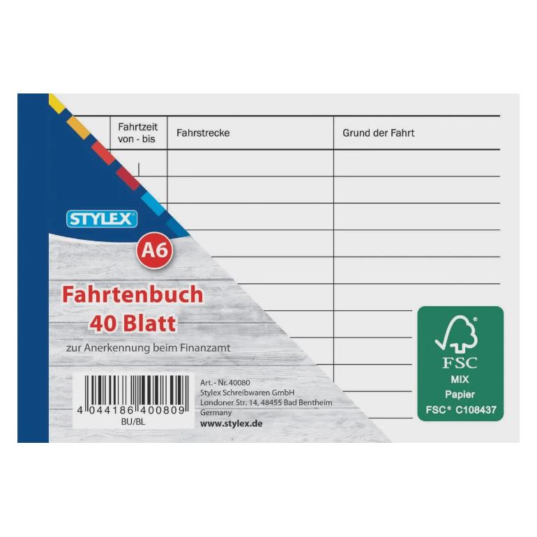 Toppoint Fahrtenbuch A6 40Bl (40080)