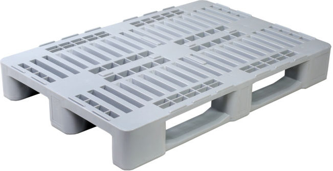 E. S. B. Palette hygiénique H1 ouverte, dimensions Euromaß, 3 patins, gris, capacité 1 250 kg (H1FEO7O160K3GX7040-M)