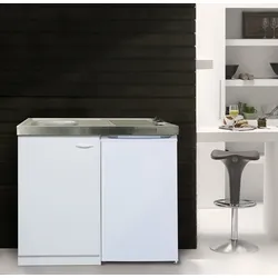 Respekta Miniküche MK100WCSV 100 cm Weiß