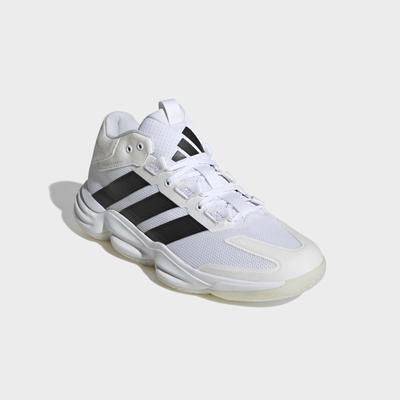 Hallenschuh ADIDAS PERFORMANCE "COURT STABIL", Herren, Gr. 44,5, cloud weiß, core schwarz, ftwr weiß, Synthetik, Textil, Schuhe Hallenschuh, Handballschuh