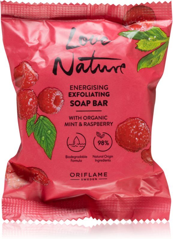 Oriflame Love Nature Organic Mint & Raspberry cleansing bar 75 g