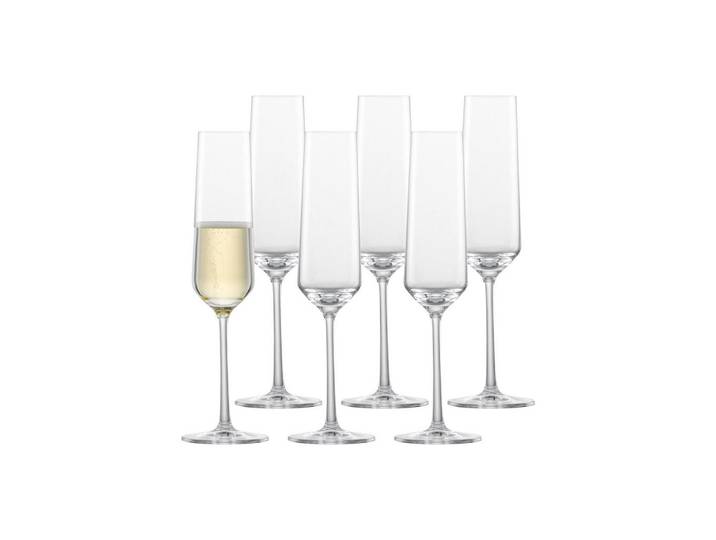 Zwiesel Glas Sektgläser Pure transparent 209 ml 6er Set, Transparent, Glas, Gläser, Champagnergläser & Sektgläser