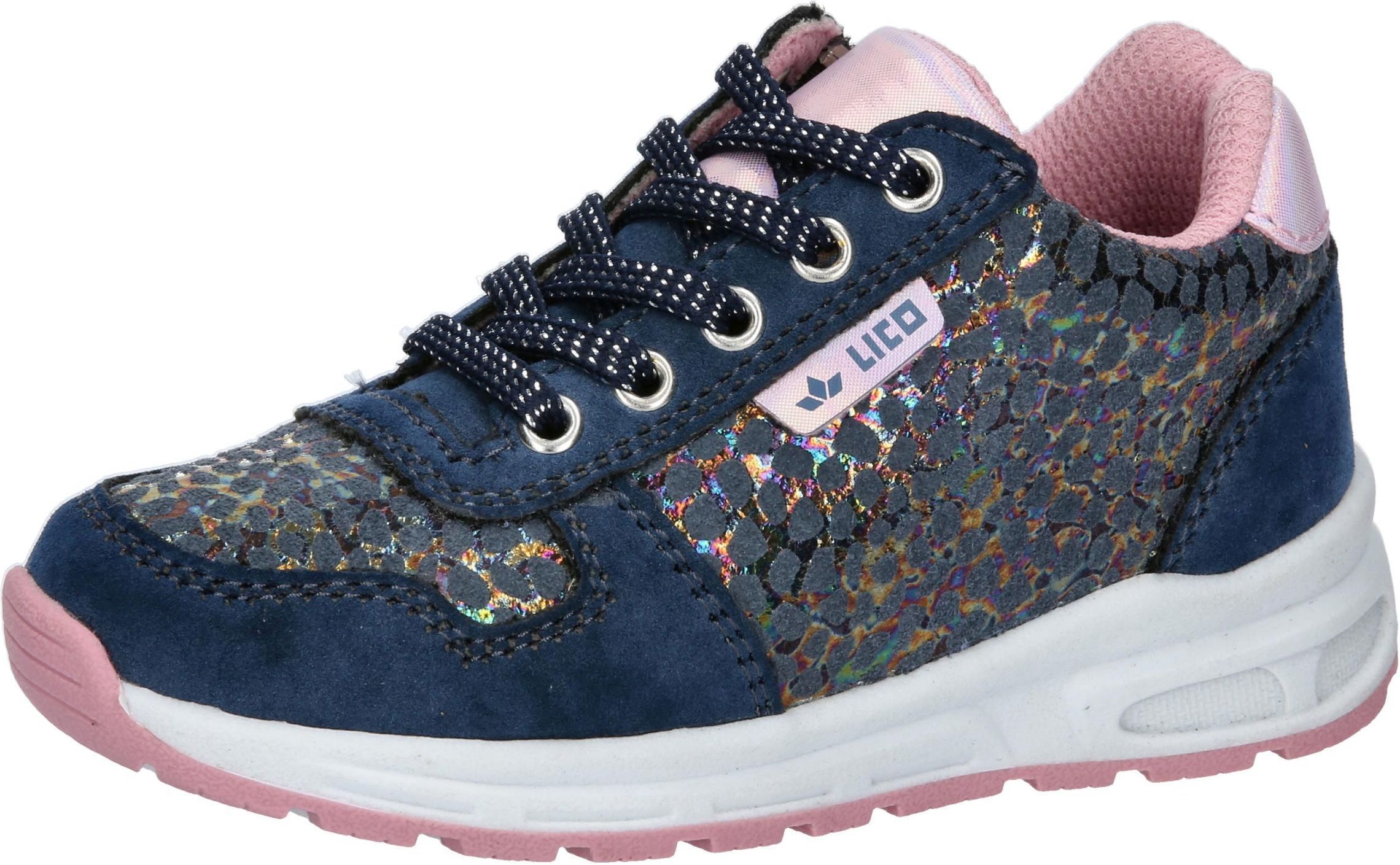 Sneaker LICO "Freizeitschuh Lea", Mädchen, Gr. 29, blau, Leder, Schuhe Sneaker blau 29