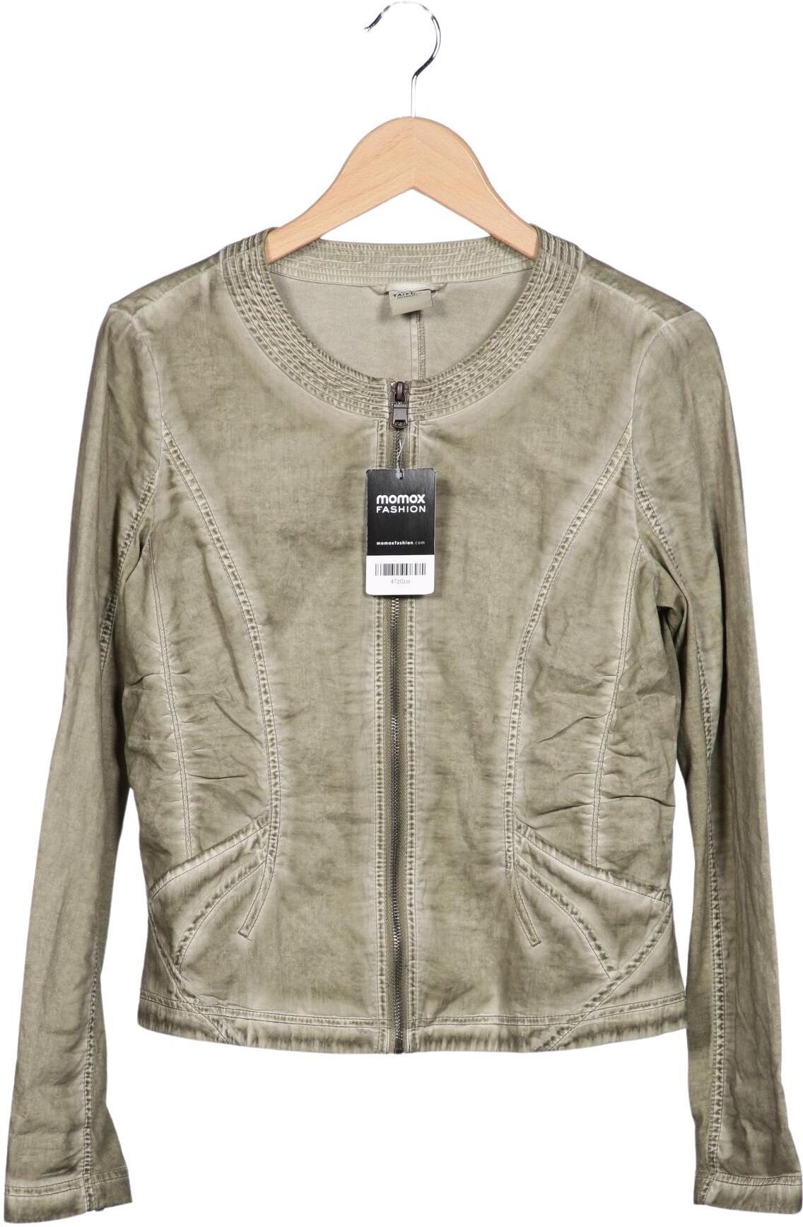 Taifun Damen Jacke, Grün, Gr. EU 38, Baumwolle - Second Hand