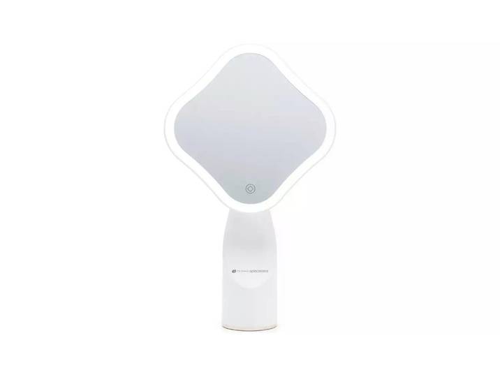 Kosmetikspiegel RIO Full Size Beauty Weiss , weiss (weiß), B:21,8cm H:36,5cm T:7cm, Kunststoff, Spiegel, Kosmetikspiegel