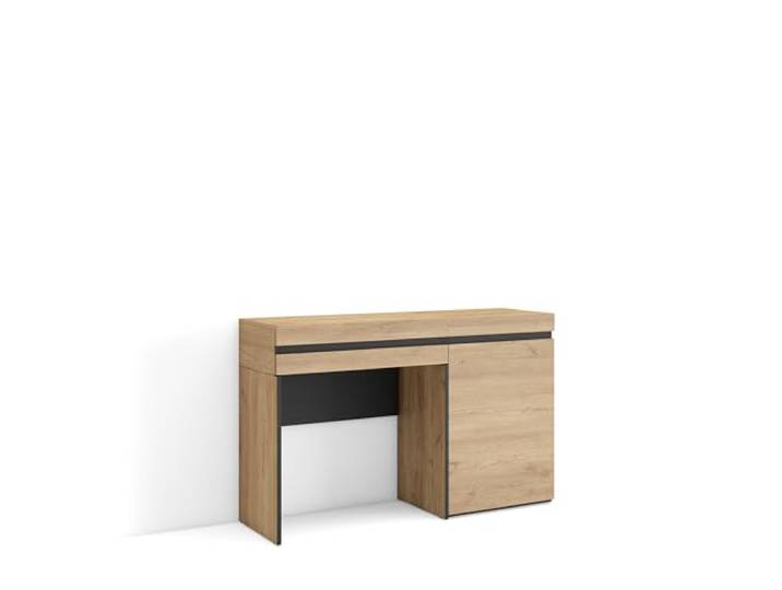 Skraut Home Schminktisch Frisiertisch mit Stauraum 121x75x35 cm mit Schublade Schlafzimmer Moderner Stil Eiche