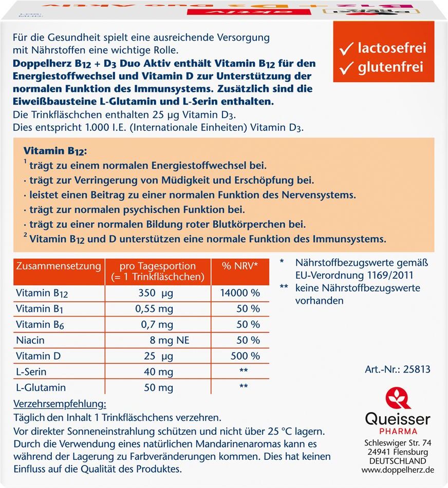 Doppelherz® aktiv Doppelherz B12+D3 Duo Aktiv Trinkampullen 30 St