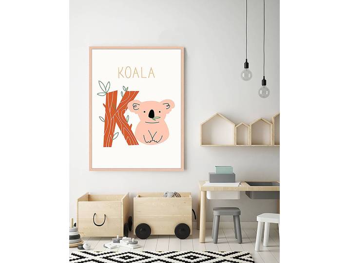 Tableau déco Koala 63 x 83cm Multicolore