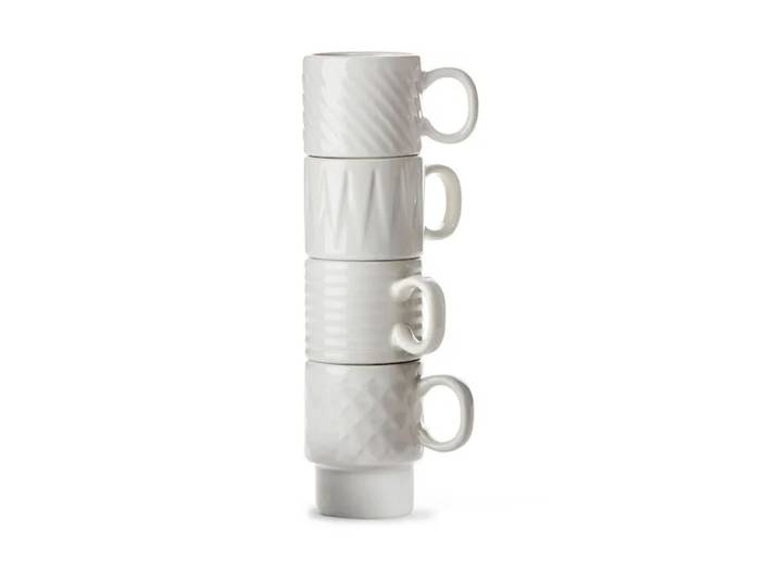 Sagaform Tasse à espresso Coffee & More, lot de 4 Blanc