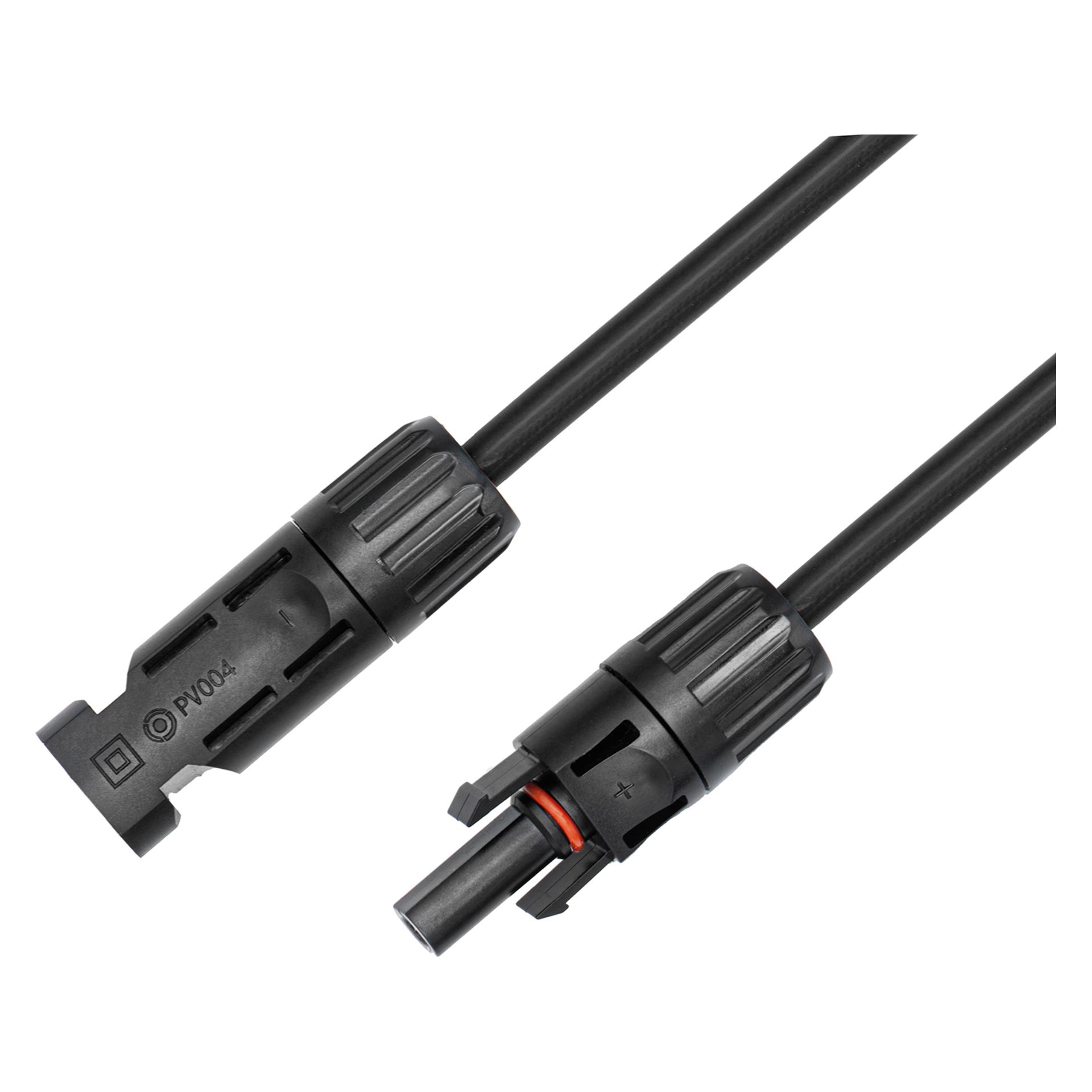 Maxtrack Photovoltaik Kabel 6 mm² mit Steckverbinder Schwarz (Solarkabel) (PVK 1-10)