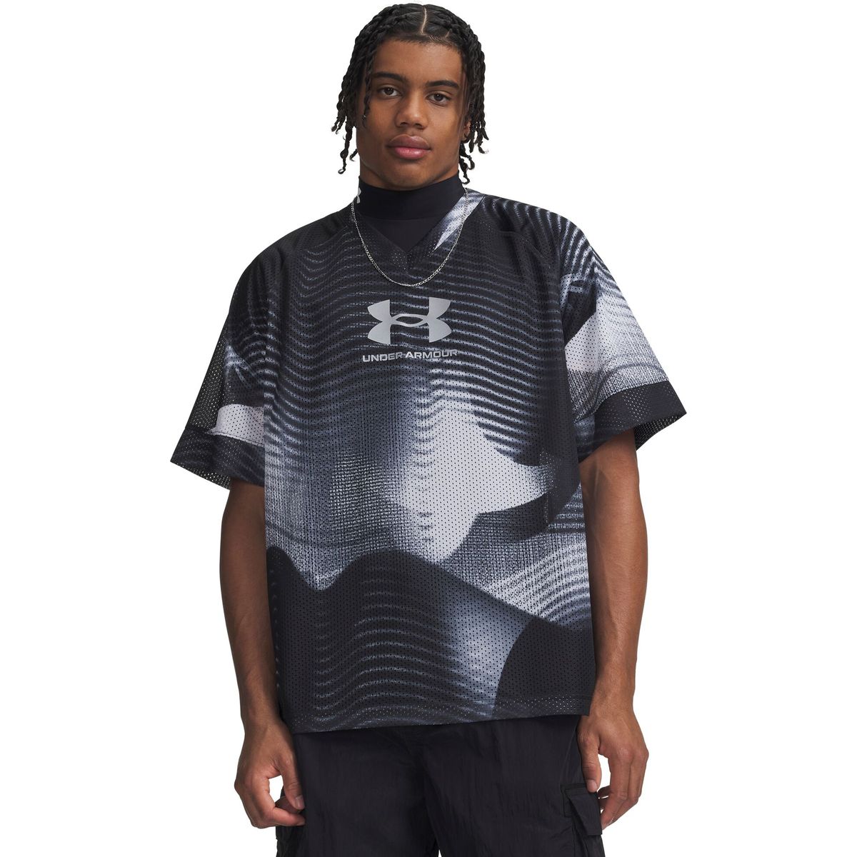 Under Armour Icon Mesh Jersey black reflective (008) L 6015032-008-LG