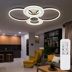Wohnzimmerlampe Deckenleuchte Deckenlampe LED Fernbedienung Dimmbar L 106 cm