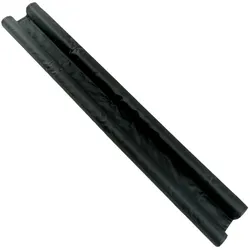 Zugluftstopper mit Doppeldichtung - Türbodendichtung für Türen, Wärmeverlust- & Energieeinsparung - 86x4 cm, Schwarz - Senkt Heizkosten