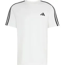 ADIDAS Herren Shirt Essentials 3-Streifen Single Jersey Left Chest Branded, Größe XS in Weiß Weiß