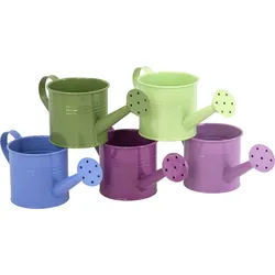 Gießkanne Zink D10H10,5L26cm sortiert flieder/lila/lavendel/grün/hellgrün  - lila mix