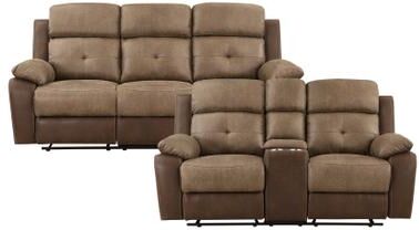 Fremont & Park Jonnie 2-Piece Manual Reclining Living Room Sofa Set