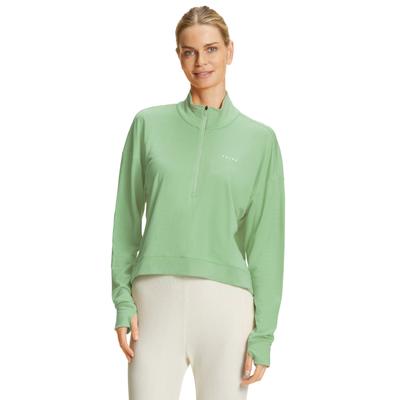 Strickpullover FALKE "FALKE Pullover", Damen, Gr. XS, grün (quiet grün (7378)), Sweatshirts Strickpullover