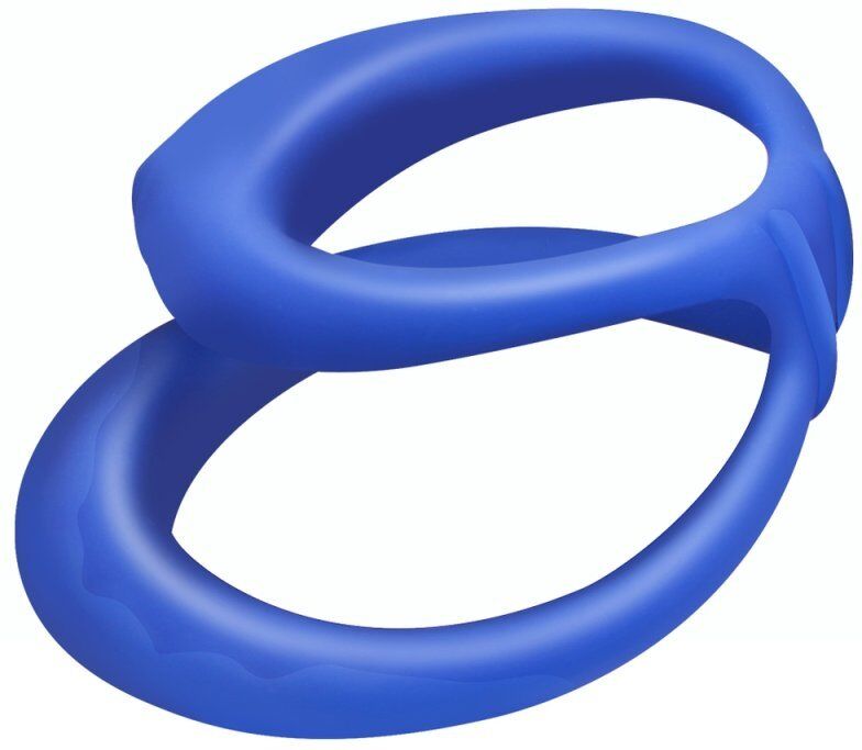 FUKR Double Cockring Silicone Soft Duo 40mm Bleu