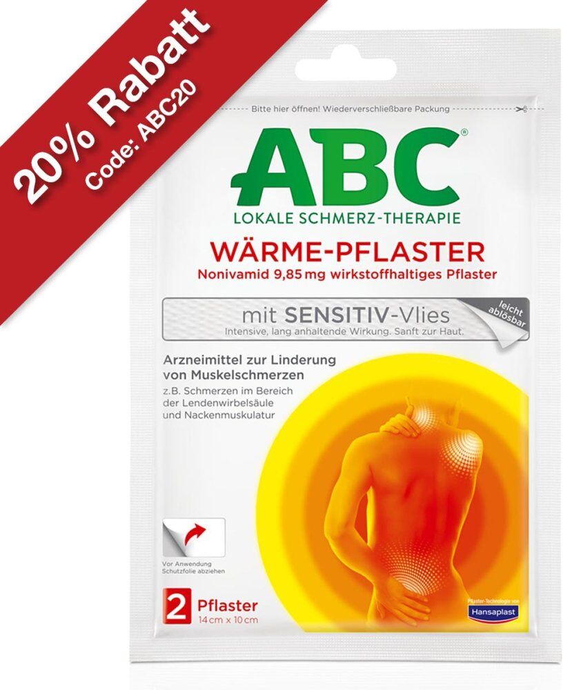 Abc Wärme-pflaster Sensitive-vlies Hansaplast Med