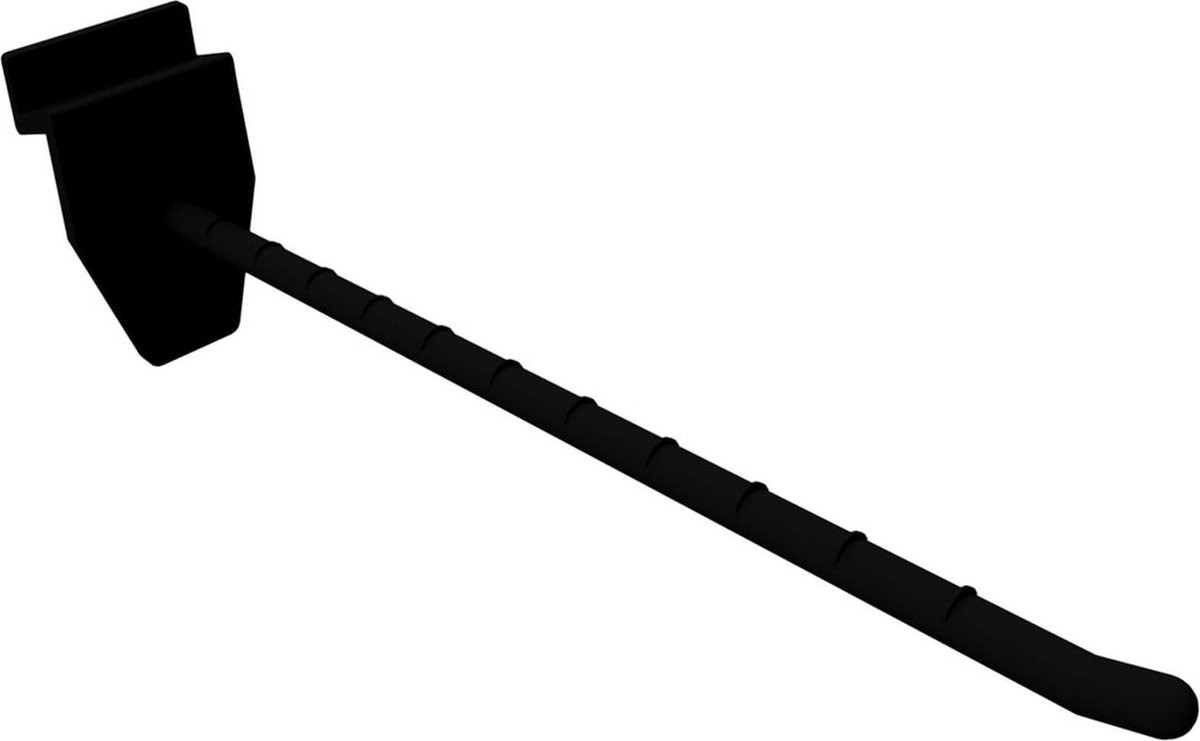 Lamellenwand Blisterhaak - Enkel - Zwart - Kunststof - 15 cm