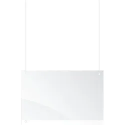 Franken, Glas + Plexiglas, Trennwand mit Deckenhänger Acryl (65 cm, 100 cm)