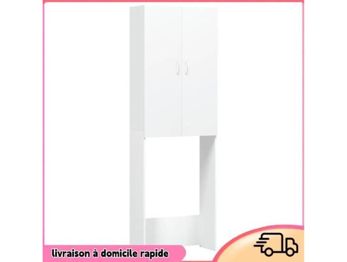 Cocosity Meuble pour machine à laver Blanc 64x25 5x190 cm - 7894202830083