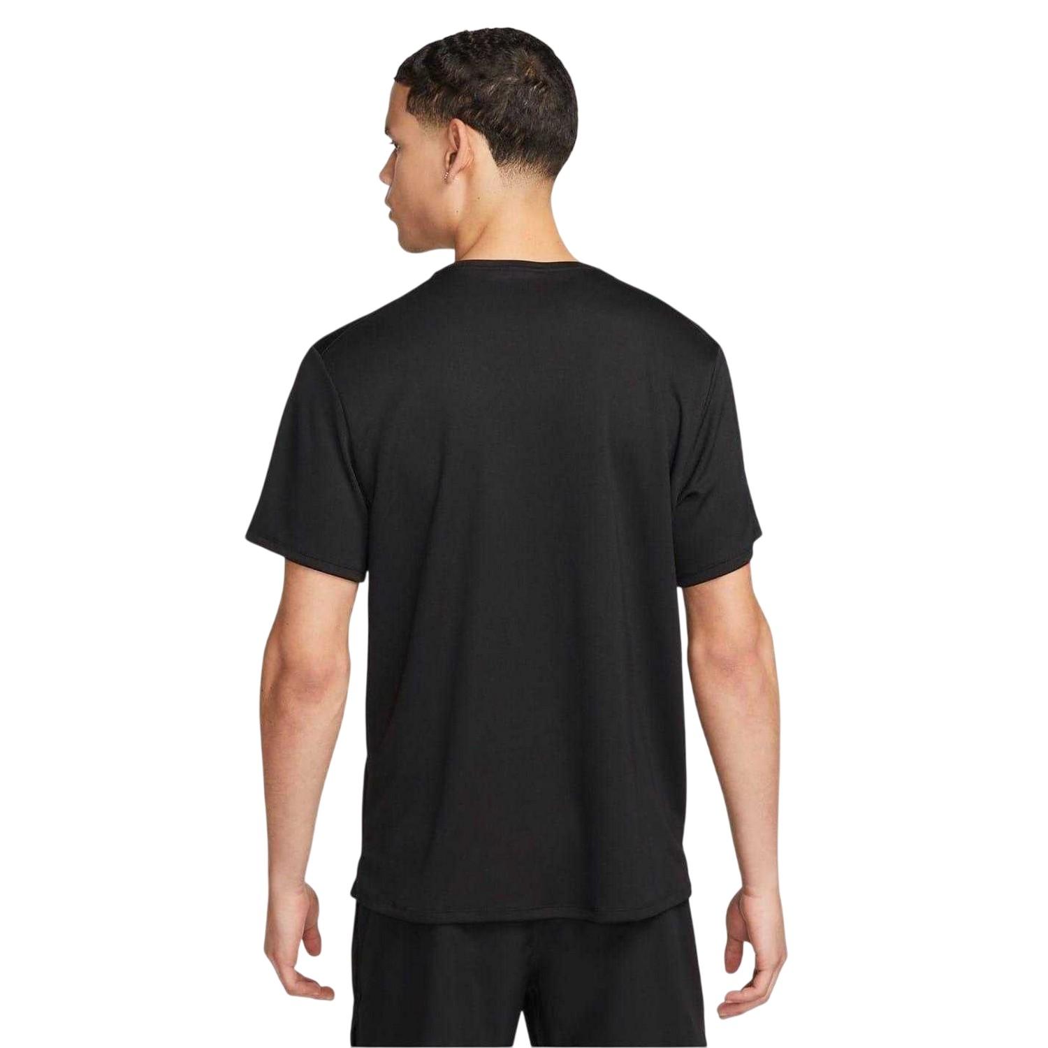 Nike - "Miler" T-Shirt für Herren, Reflektierende Details (Schwarz)