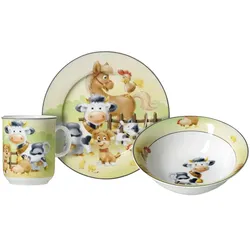 Ritzenhoff & Breker Kinderset "Hoftiere"   ¦ mehrfarbig ¦ Porzellan ¦ Maße (cm): B: 27 H: 15