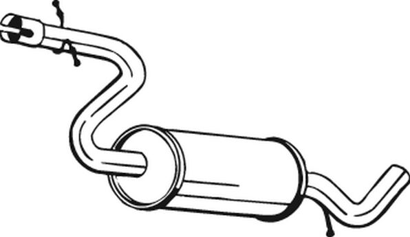 Bosal Mittelschalldämpfer 233-811 Für Vw