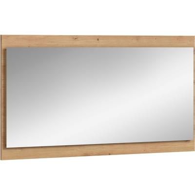 Wandspiegel HOME AFFAIRE "EVRID, Breite 110 cm, Rahmenoptik, farblich abgesetze Trägerplatte", braun (artisan oak nb), B:110cm H:60cm T:6cm, Spiegelglas, Spiegel, Wandspiegel, Spiegel, Garderobenspiegel, Flurspiegel, Dielenspiegel, Spiegelpaneel