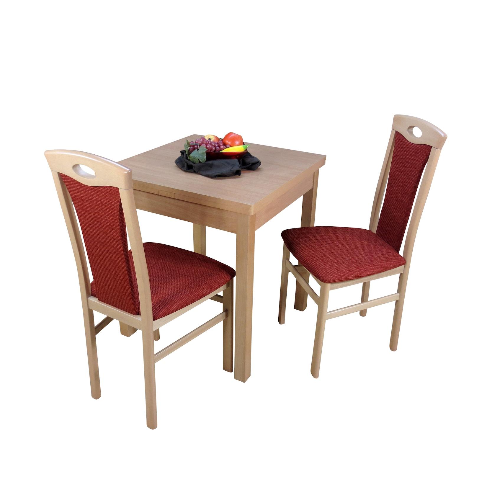 möbel direkt online Essgruppe 3-teilig - "Dinner for Two" Kassel I buche natur-nuss dunkel