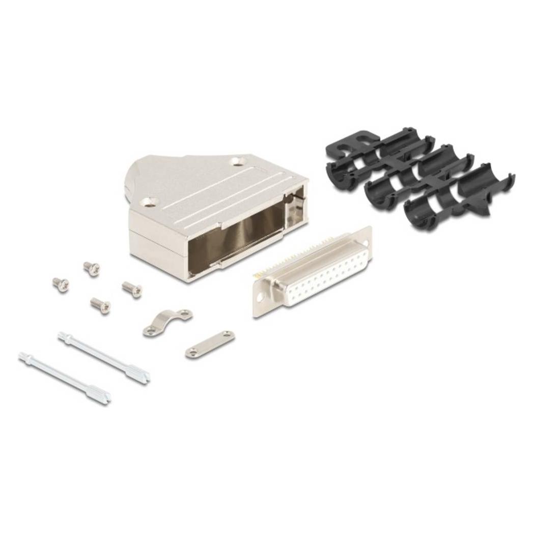Delock Sub-D Steckergehäuse 25 Pin aus Metall inklusive Stec (67135)
