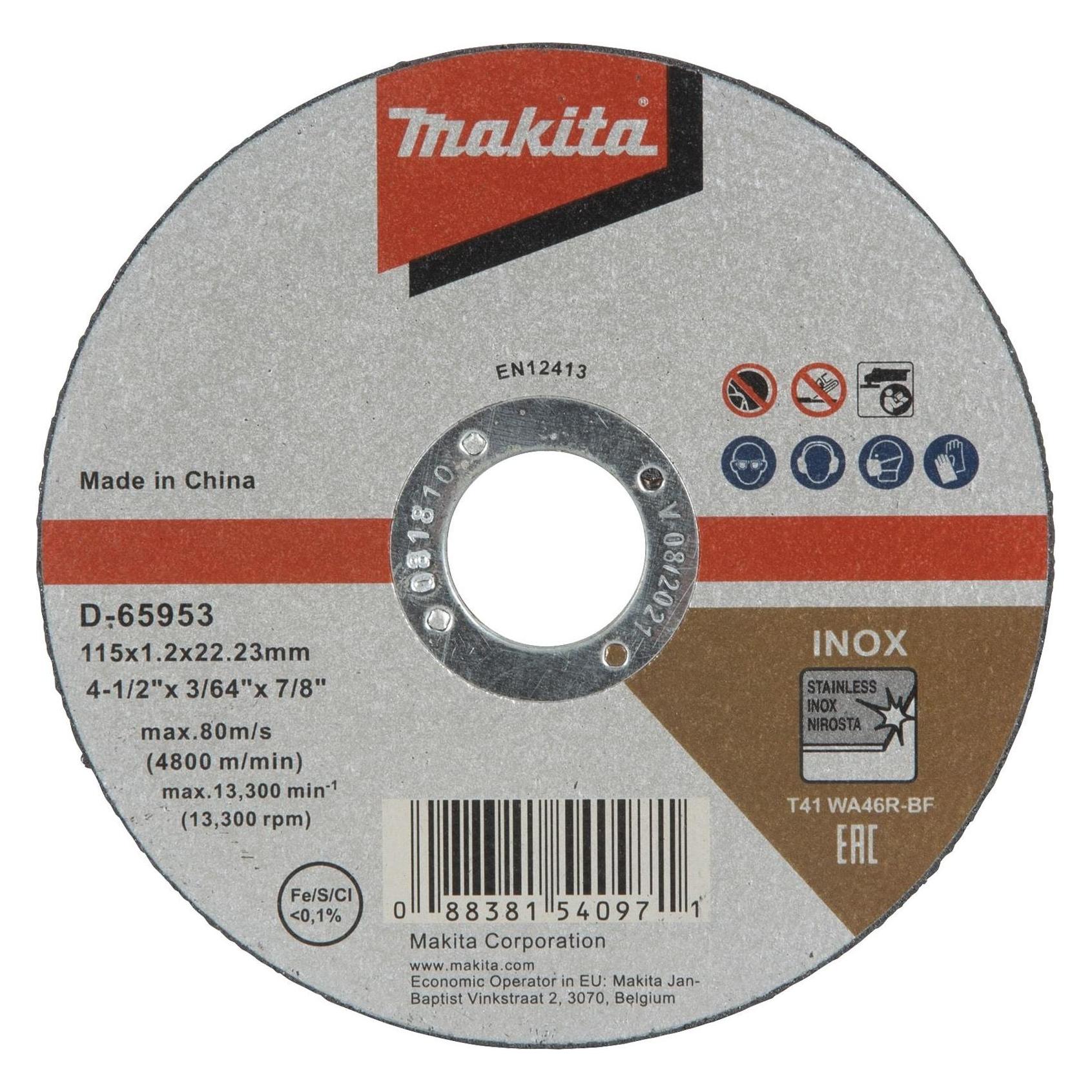 Makita Trennscheibe 115x1,2mm INOX (D-65953-12)