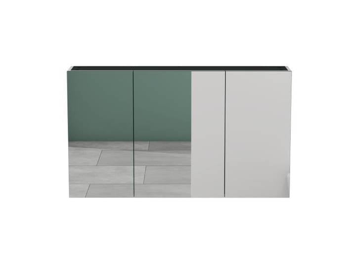 Armoire Suspendue de Salle de Bain avec Miroir Mai & Mai - Blanc Mat - 120x15x70 cm