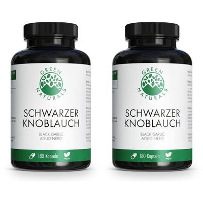 Green Naturals schwarzer Knoblauch 750mg vegan Kps 2x 2x180 St Kapseln