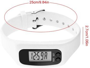 Smart Shopping Spot ActiveStep Pedometer Watch Fitness Tracker Step Counter With LCD Calorie Monitor white