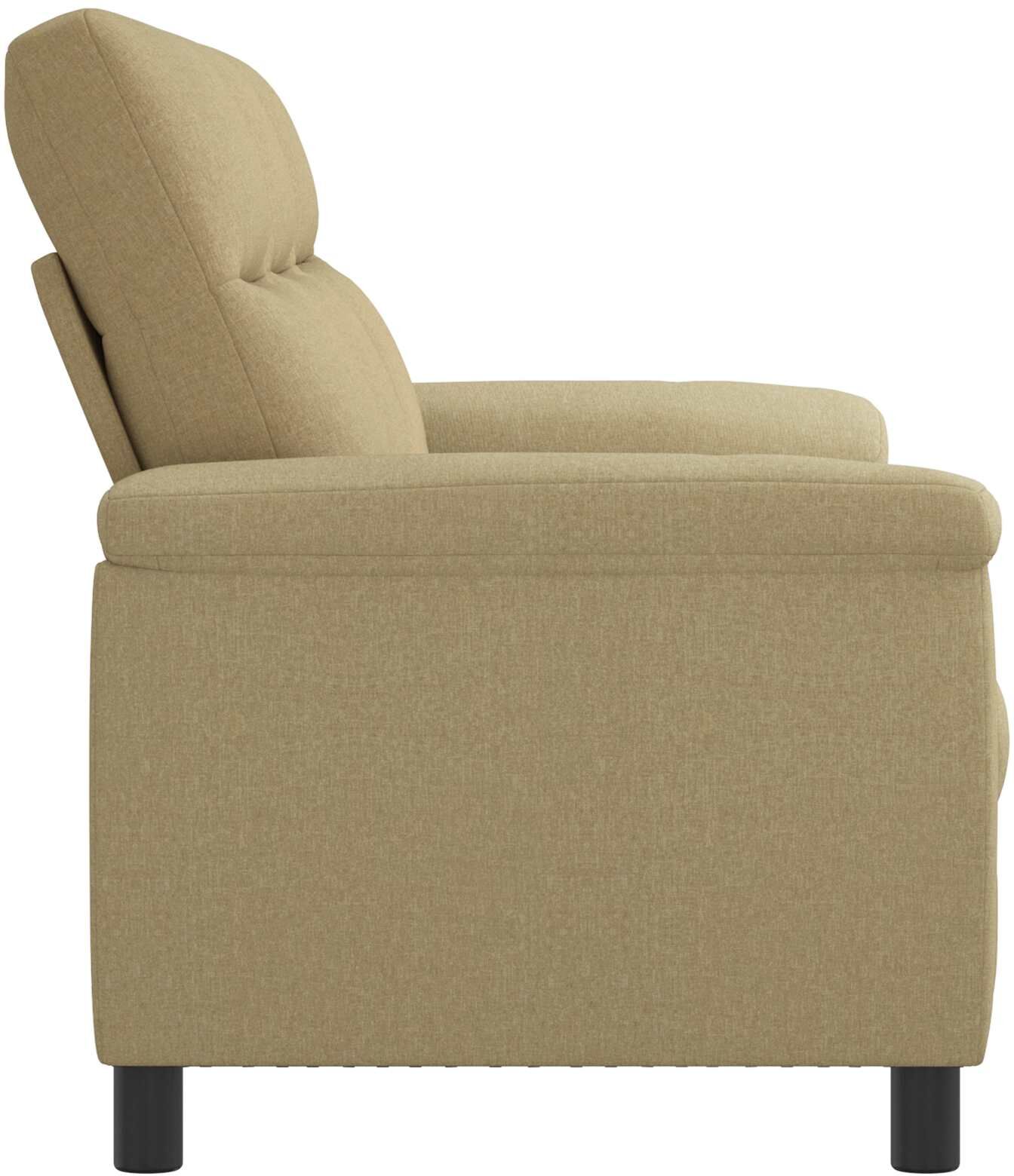 vidaXL Canapé Marron Clair 214 x 90 x 95 cm Tissu