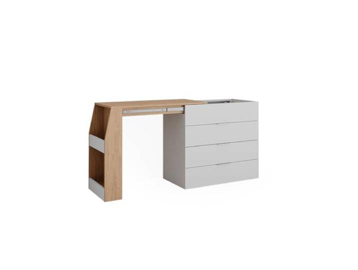 Vicco Basteltisch Iva, Weiß, 98.5-167.5 x 80 x 47 cm