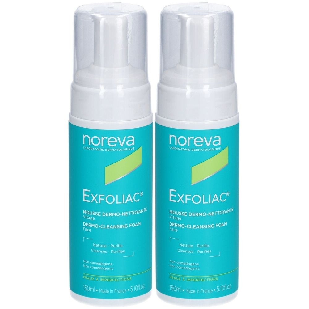 Noreva Exfoliac Reinigungsschaum 2x 2x150 ml Schaum