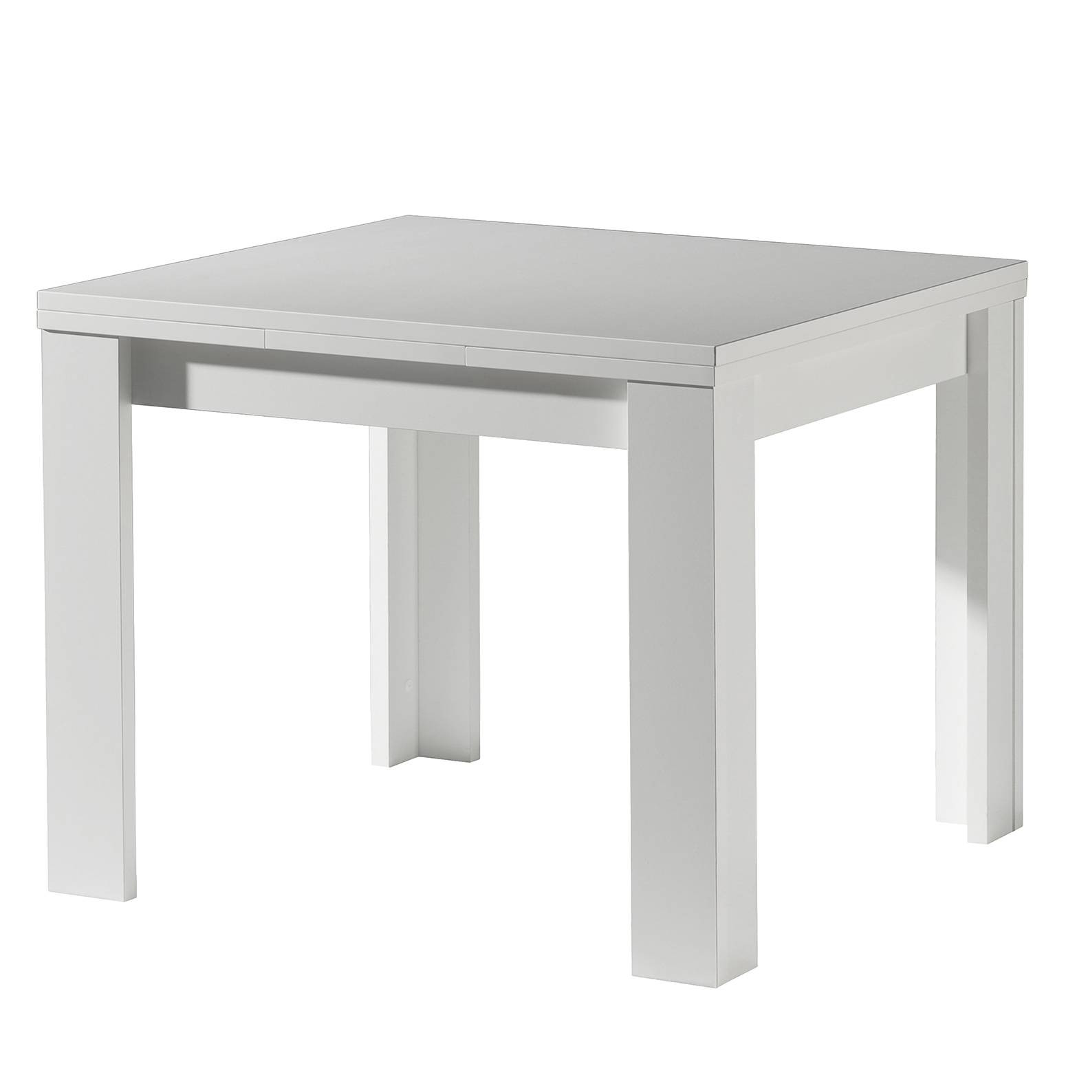 home24 Eettafel Dracy Wit/Mat Wit, Vierkant, 80 cm