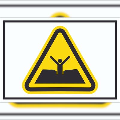 HB-Druck Schild Warnung tiefer Schlamm Symbol A2 (420x594mm)