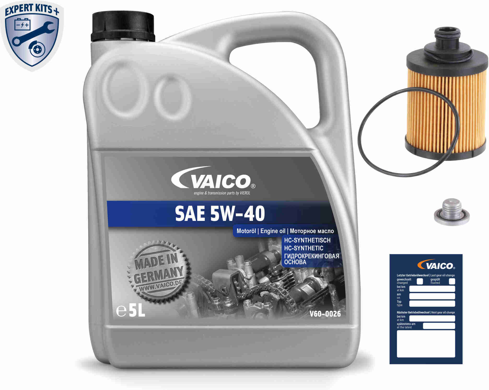 Vaico Teilesatz, Inspektion Expert Kits + [5l] V603017 Für Opel Fiat