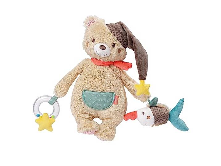 Fehn Activity-Bär Bruno – Motorikspielzeug zum Aufhängen für Babys